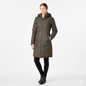 HORNY TOAD Lightweight Insulated Long Hooded Coat – Women’s Medium